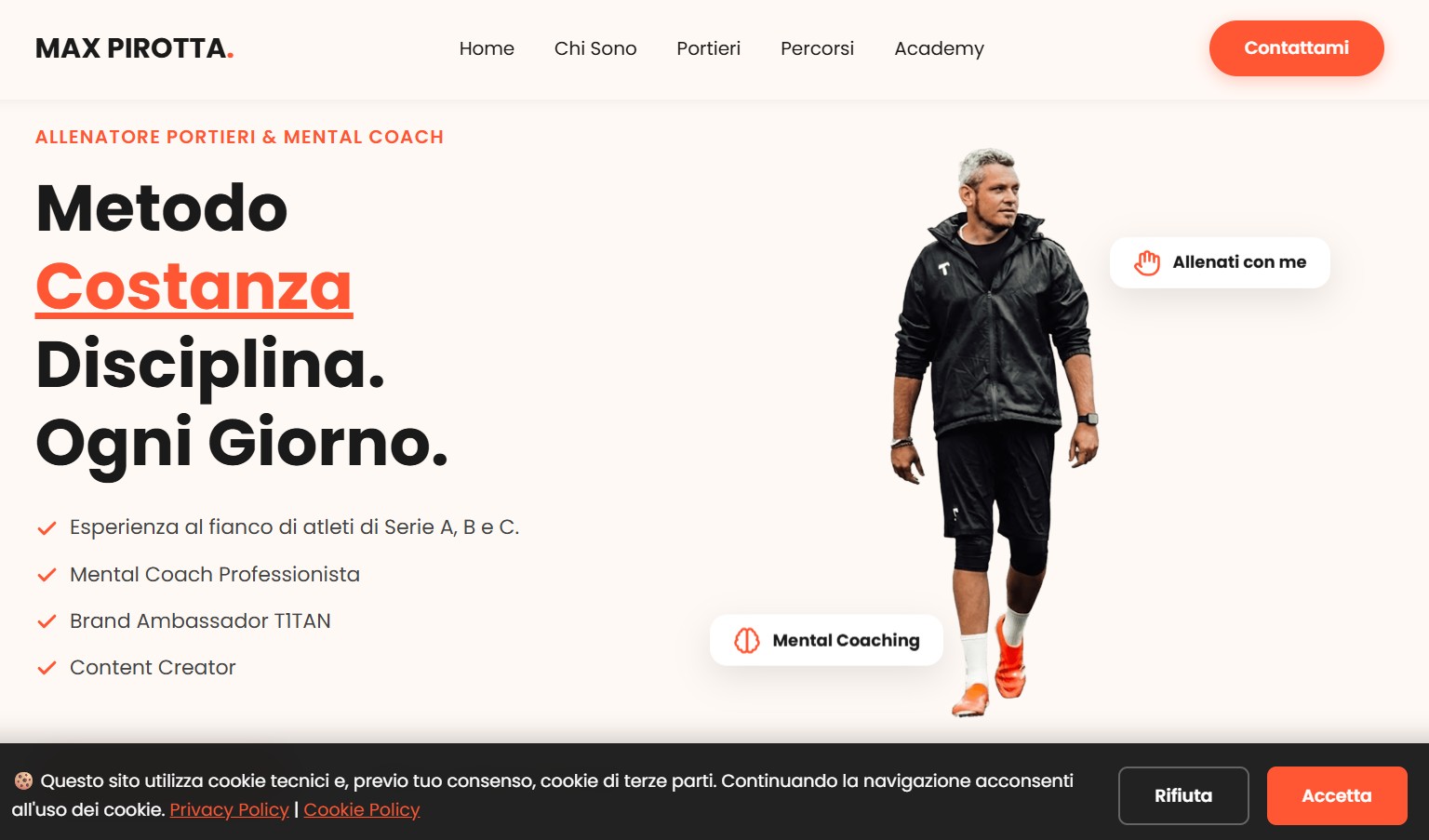 Max Pirotta Website Screenshot